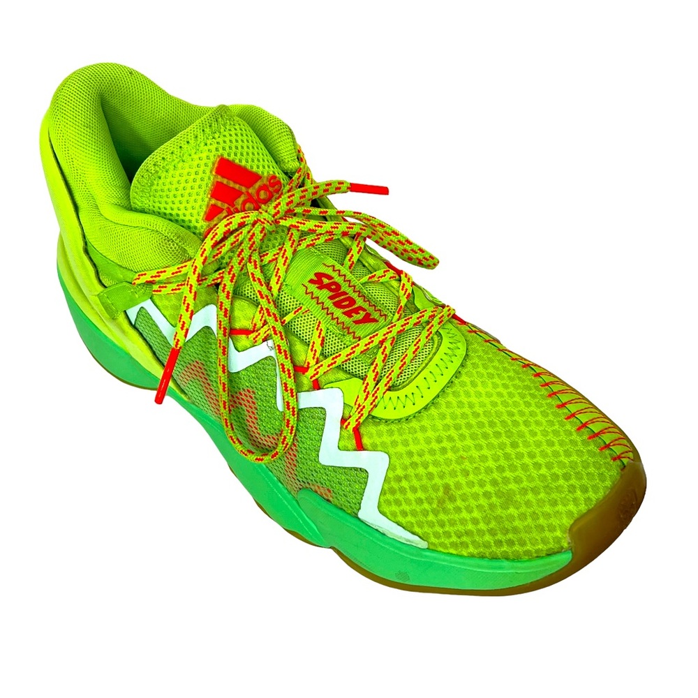 Adidas Marvel × D.O.N. Issue 2 Spidey Sense Neon Green Basketball Shoes Size 5